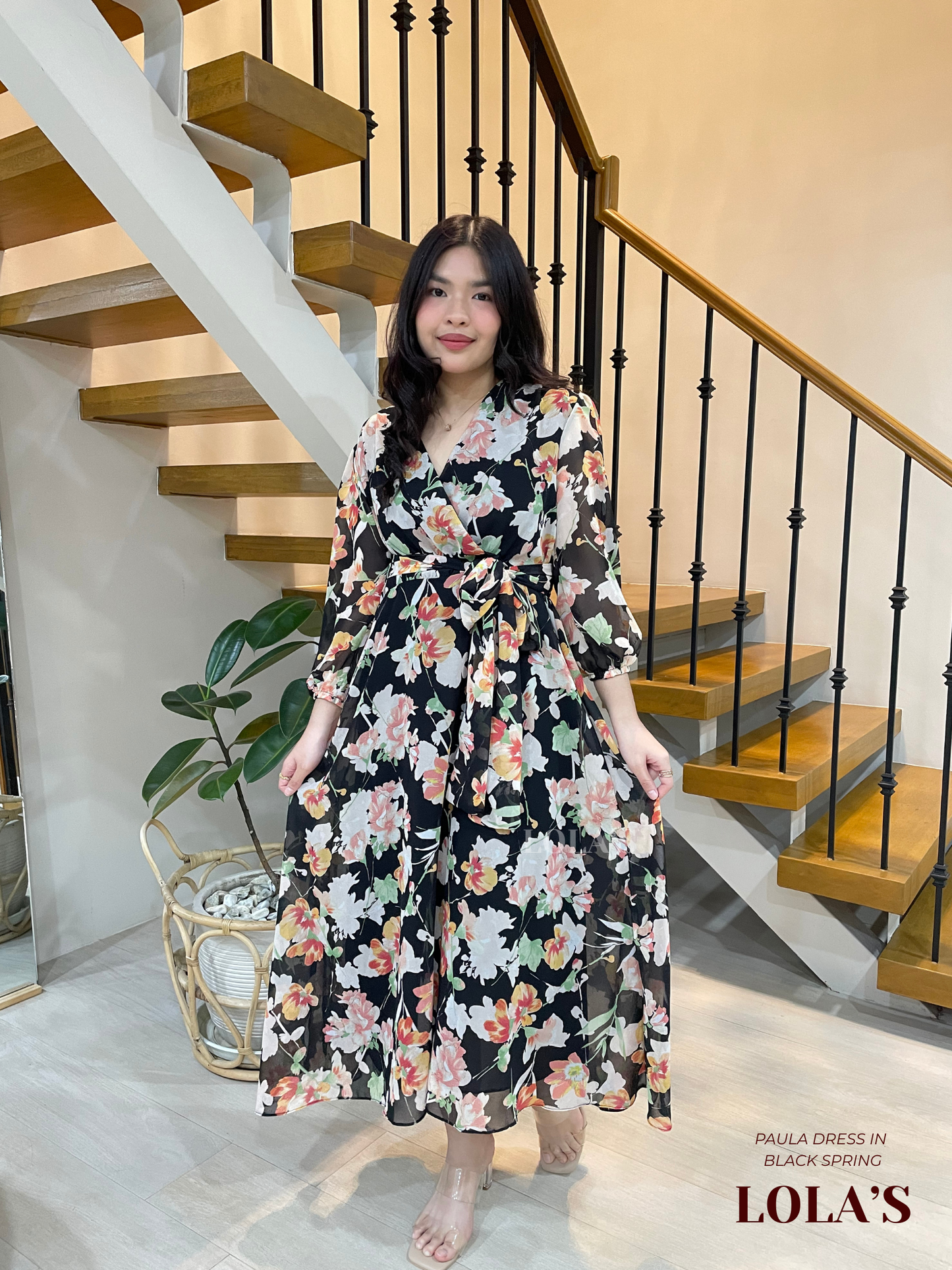Paula Dress (Black Spring)