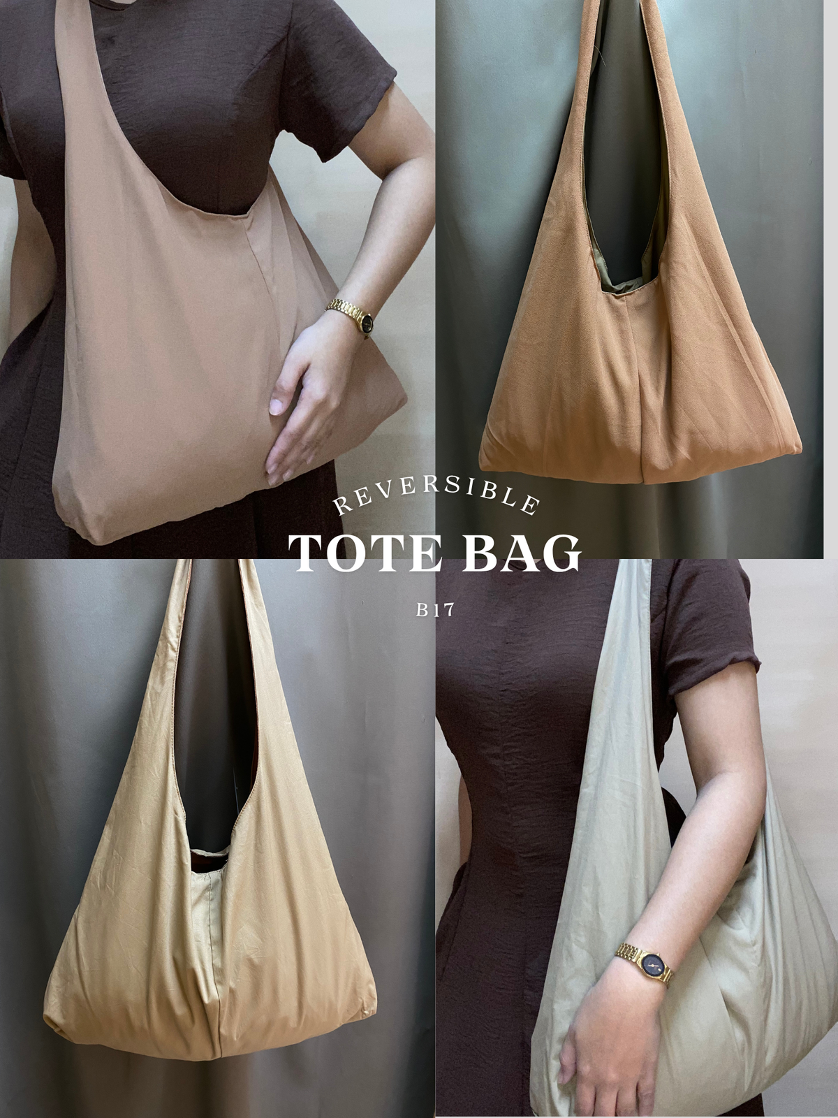 Reversible Tote Bag  (Plain | Big)