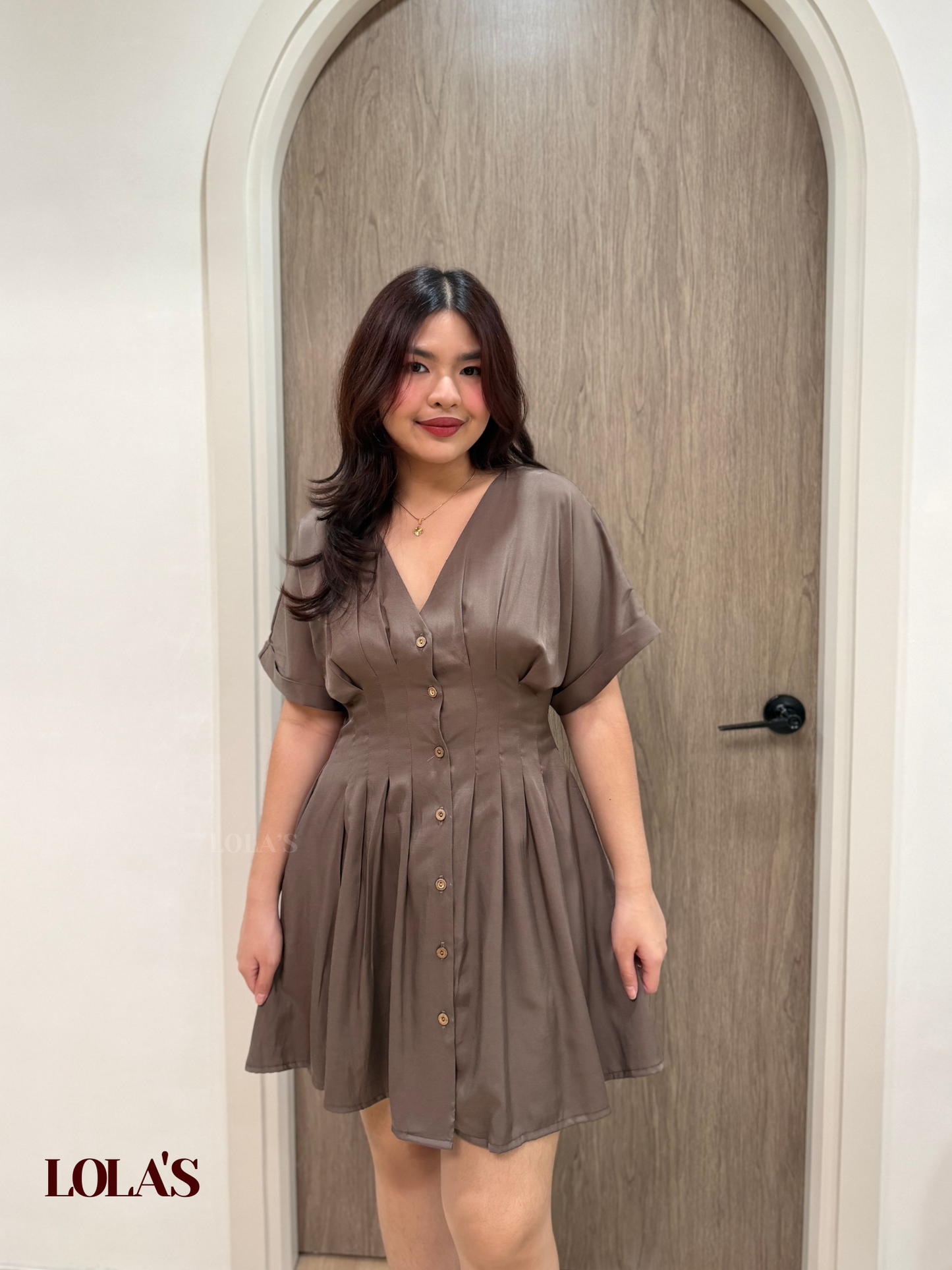 Felicia Dress (Taupe)