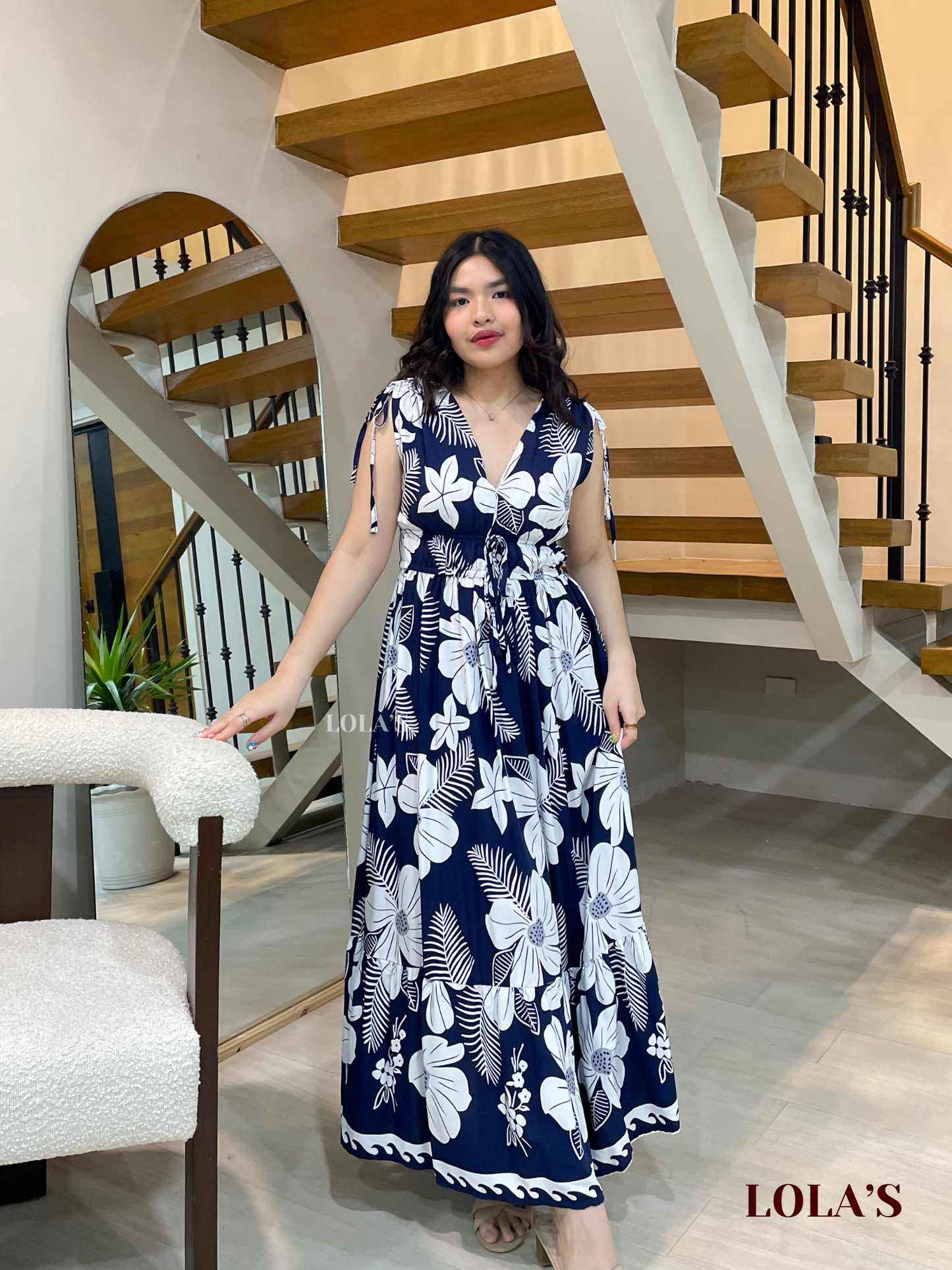 Adeline Dress (Blue Blossoms)