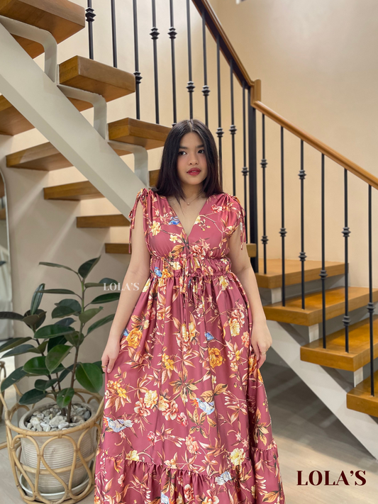 Adeline Dress (Rosewood Florals)