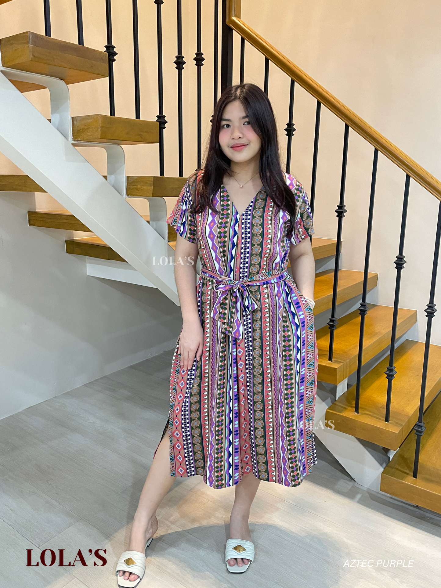 Tracy Dress (Aztec Purple)