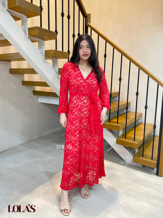 Paula Dress (Red Lace)