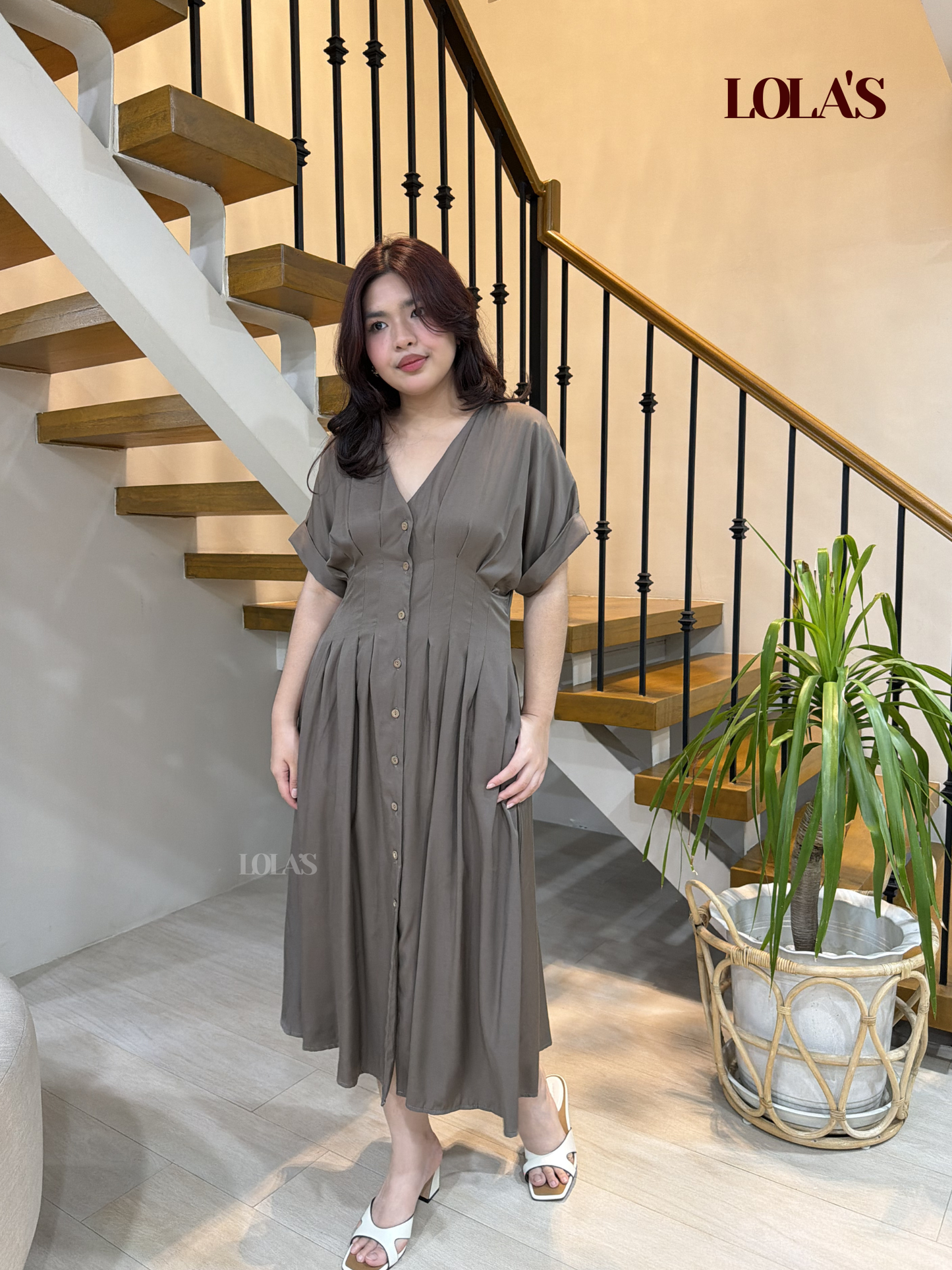 Frederica Dress (Taupe)