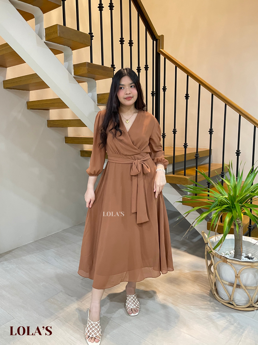 Paula Dress (Chestnut)