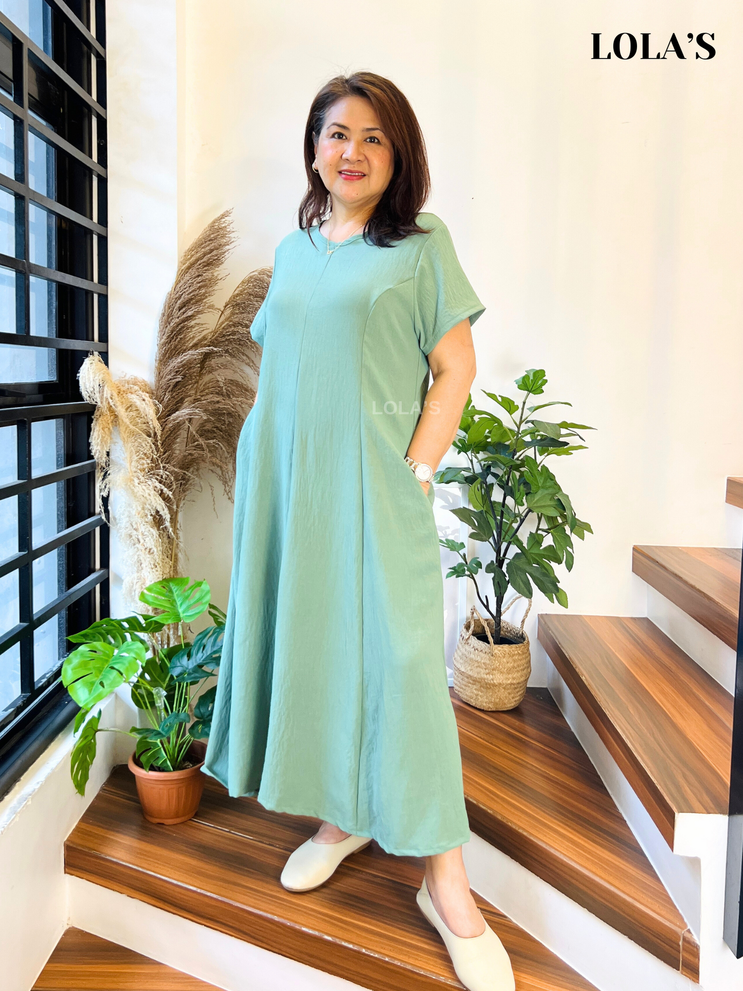 Kathleen Dress (Sage Green)