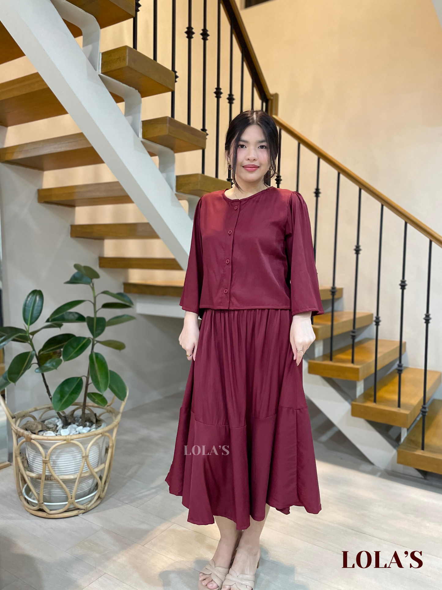 Haila Coords (Burgundy)