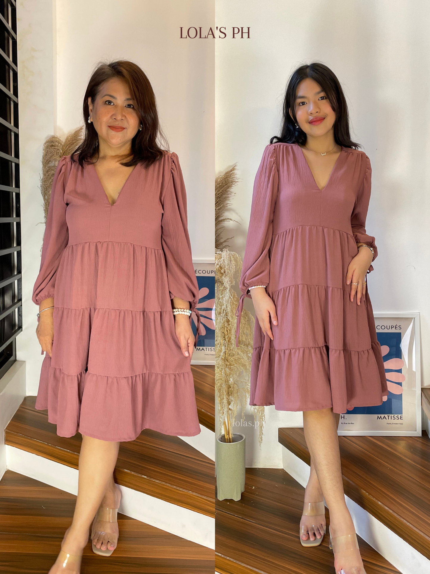 Claudia Dress (Dusty Rose)