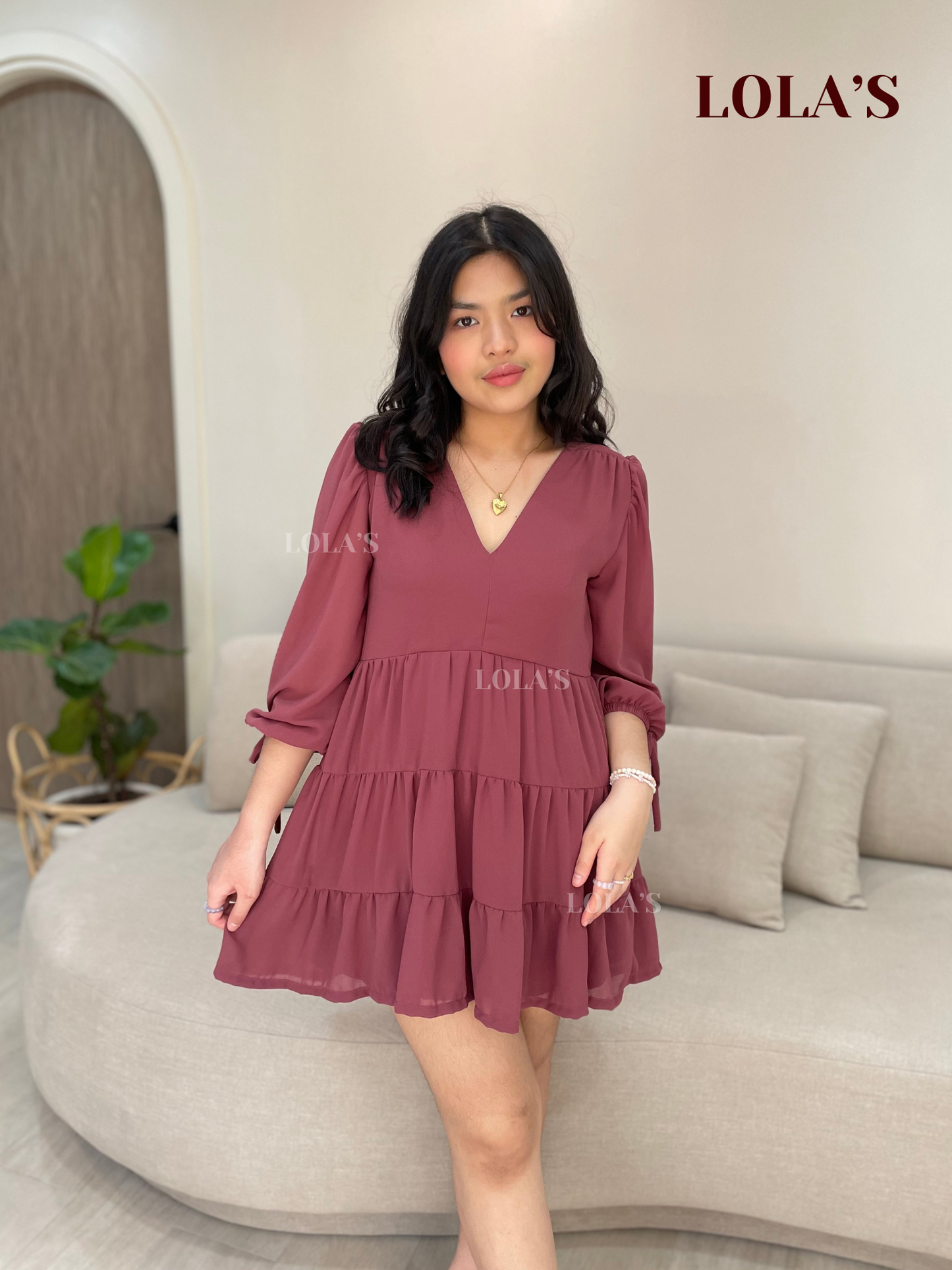 Monina Dress (Mauve)