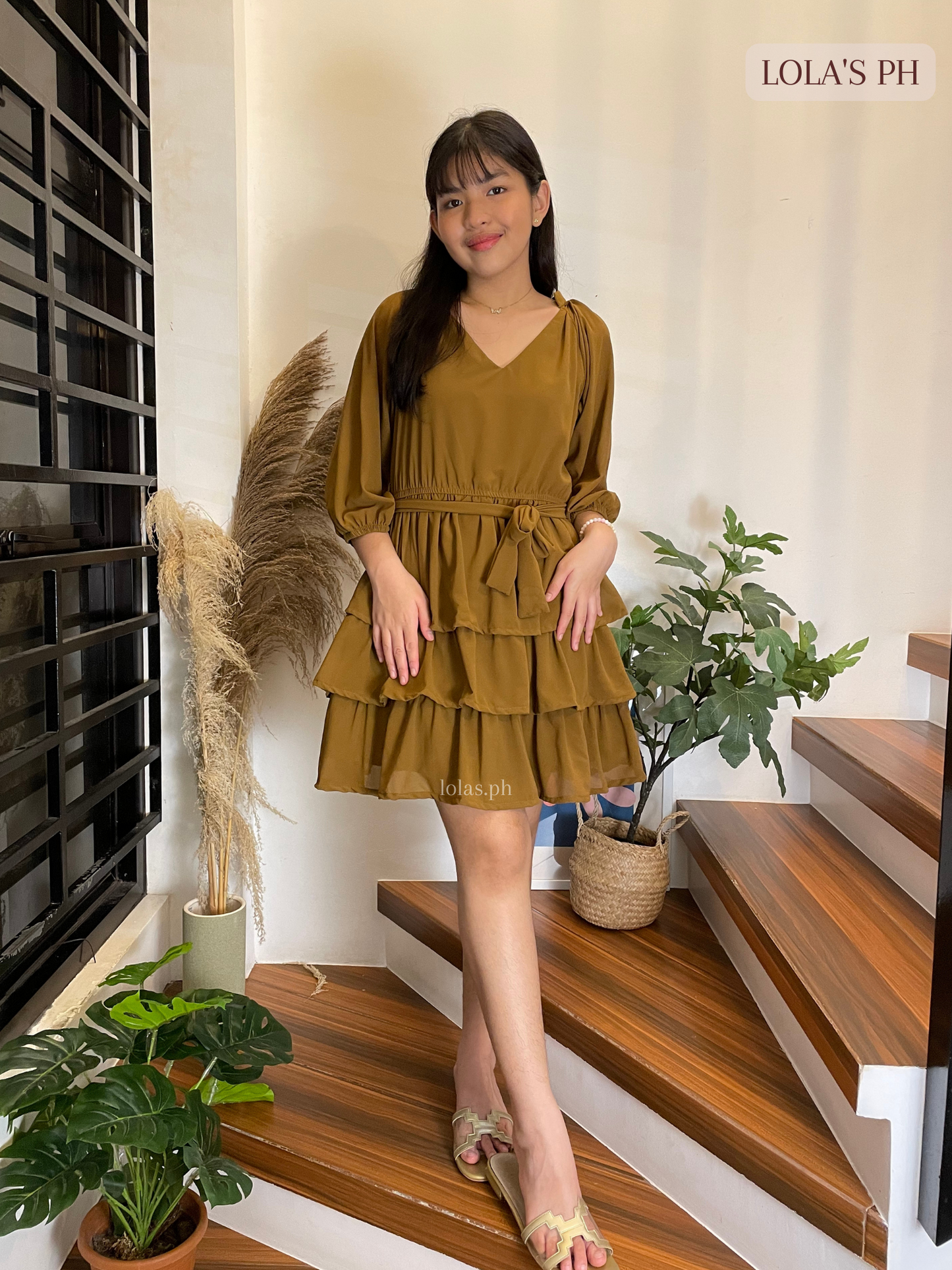 Mathilda Dress (Golden Brown)