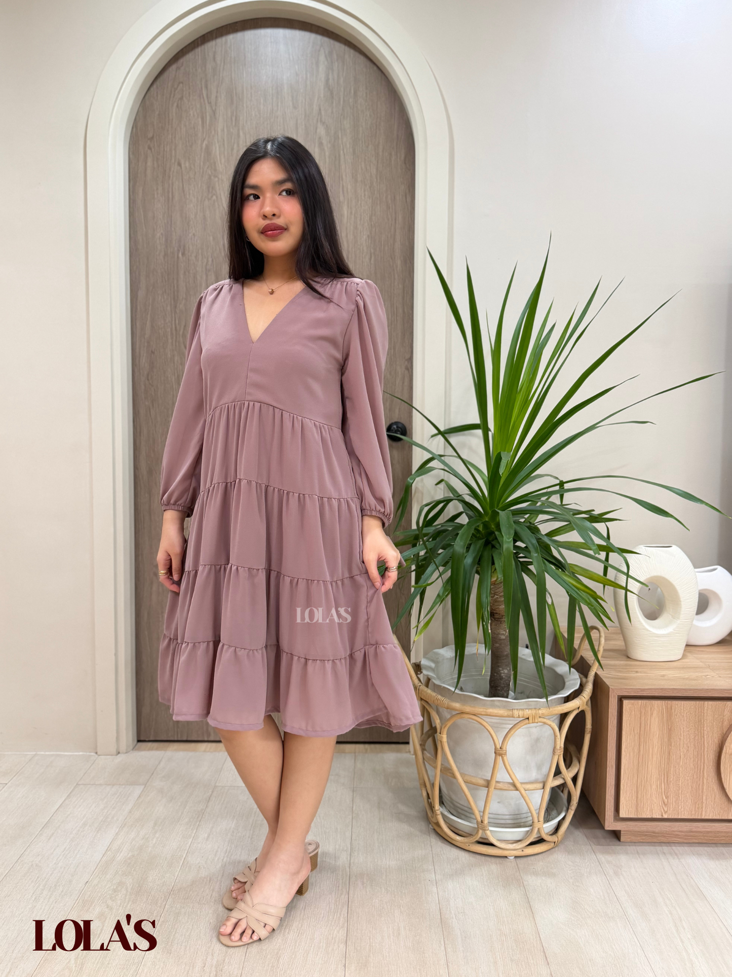 Diana Dress (Warm Taupe)