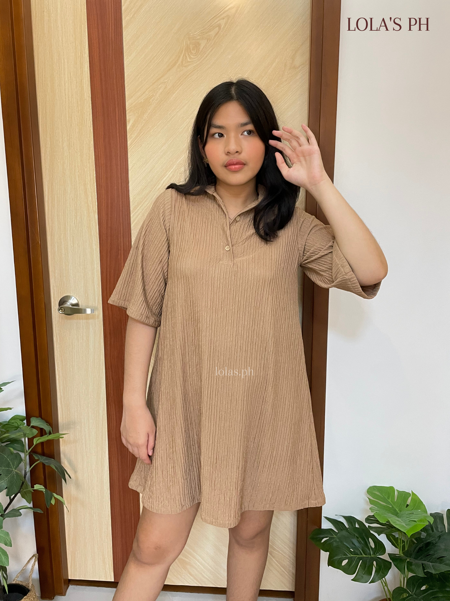 Hanni Dress (Warm Taupe)