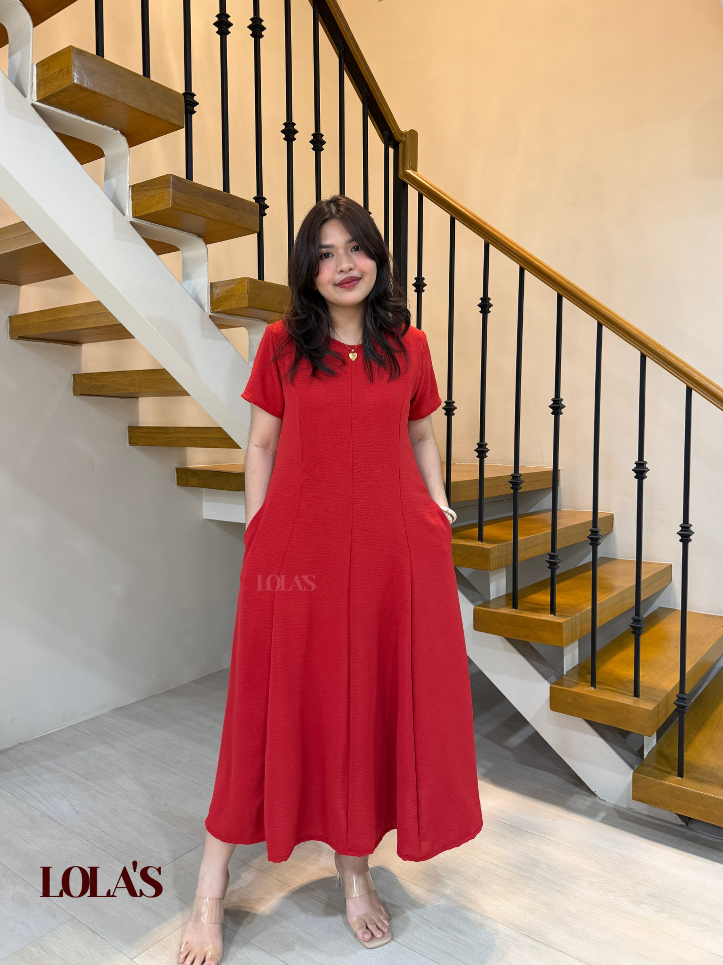 Kathleen Dress  (Cherry)
