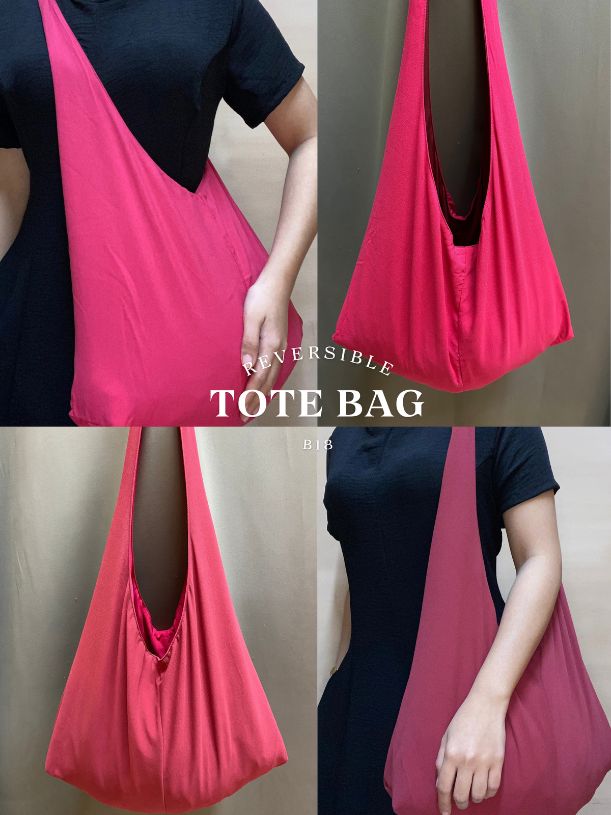 Reversible Tote Bag  (Plain | Big)