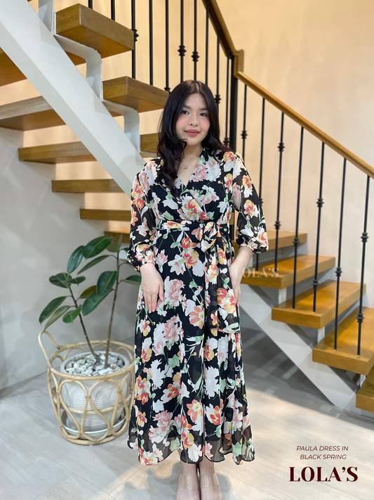 Paula Dress (Black Spring)