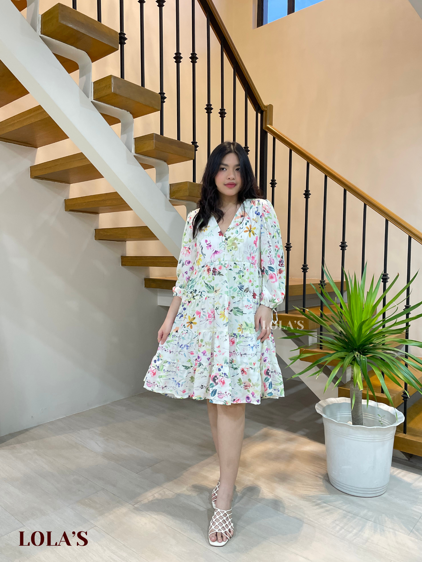 Diana Dress (Soft Blooms)