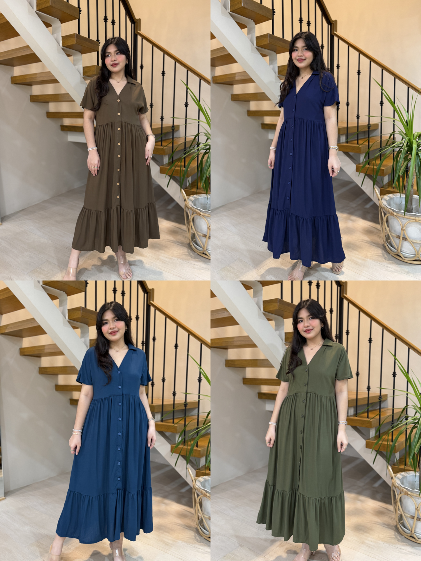 Regine Dress (Cedar Brown)