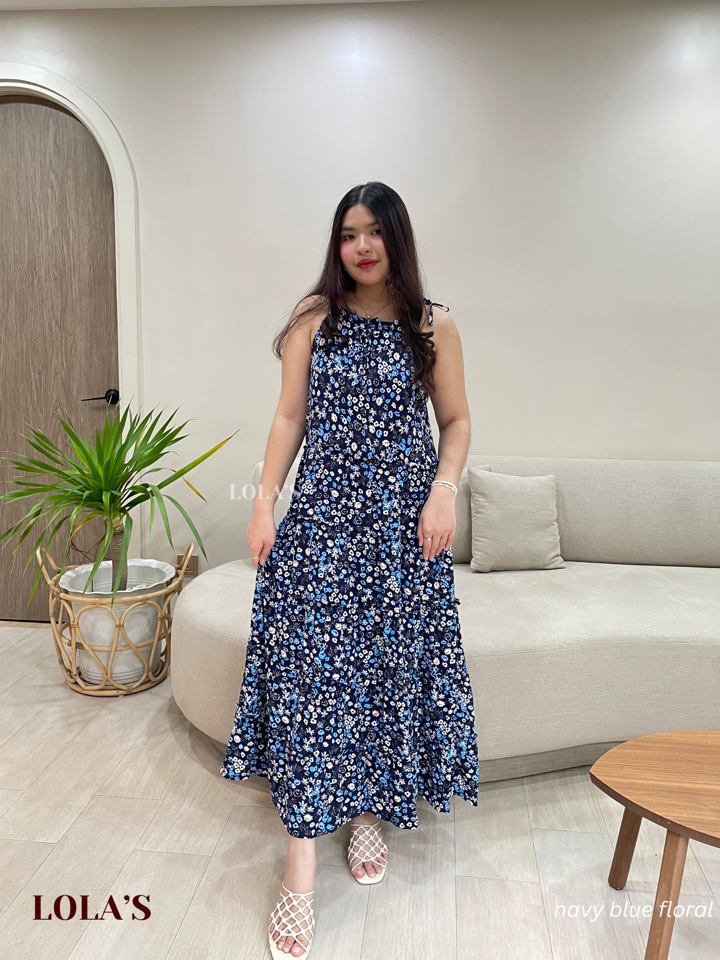 Gigi Dress (Navy Blue Floral)