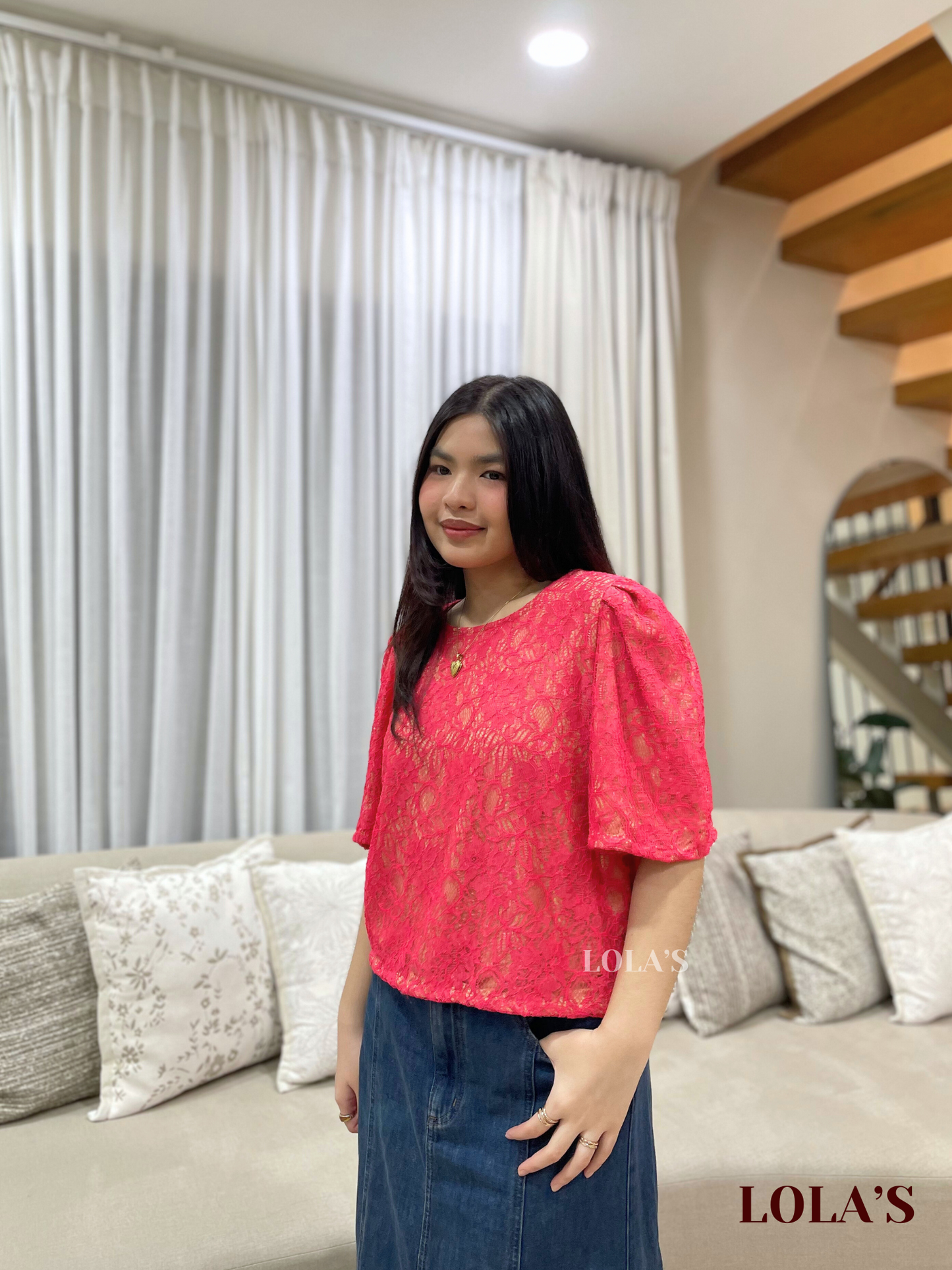 Vivian Top (Passion Rose Lace)