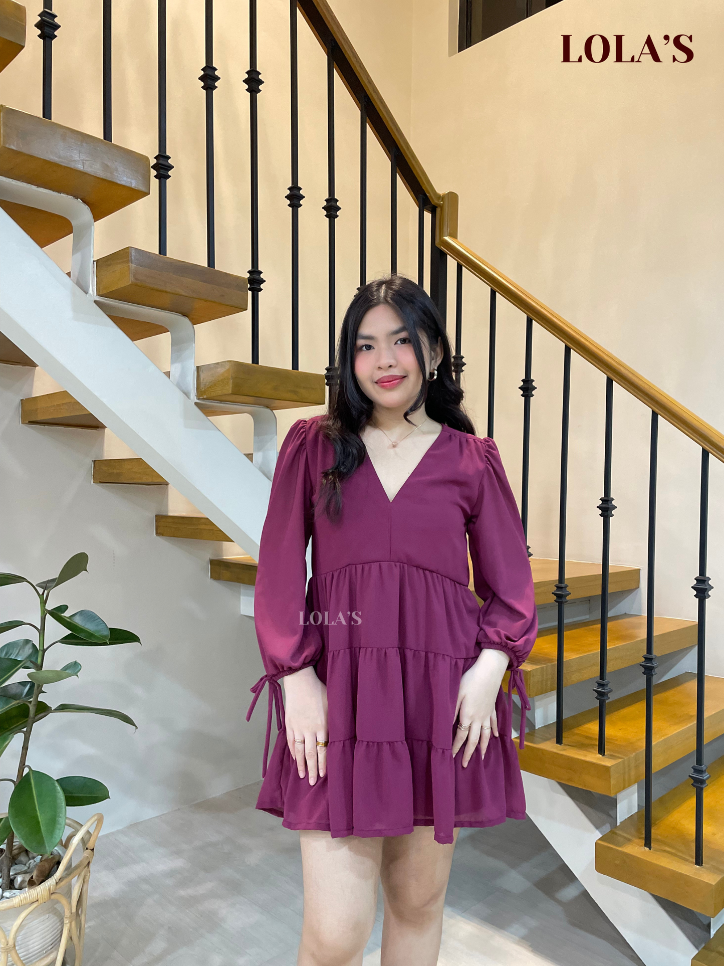 Monina Dress (Sangria)