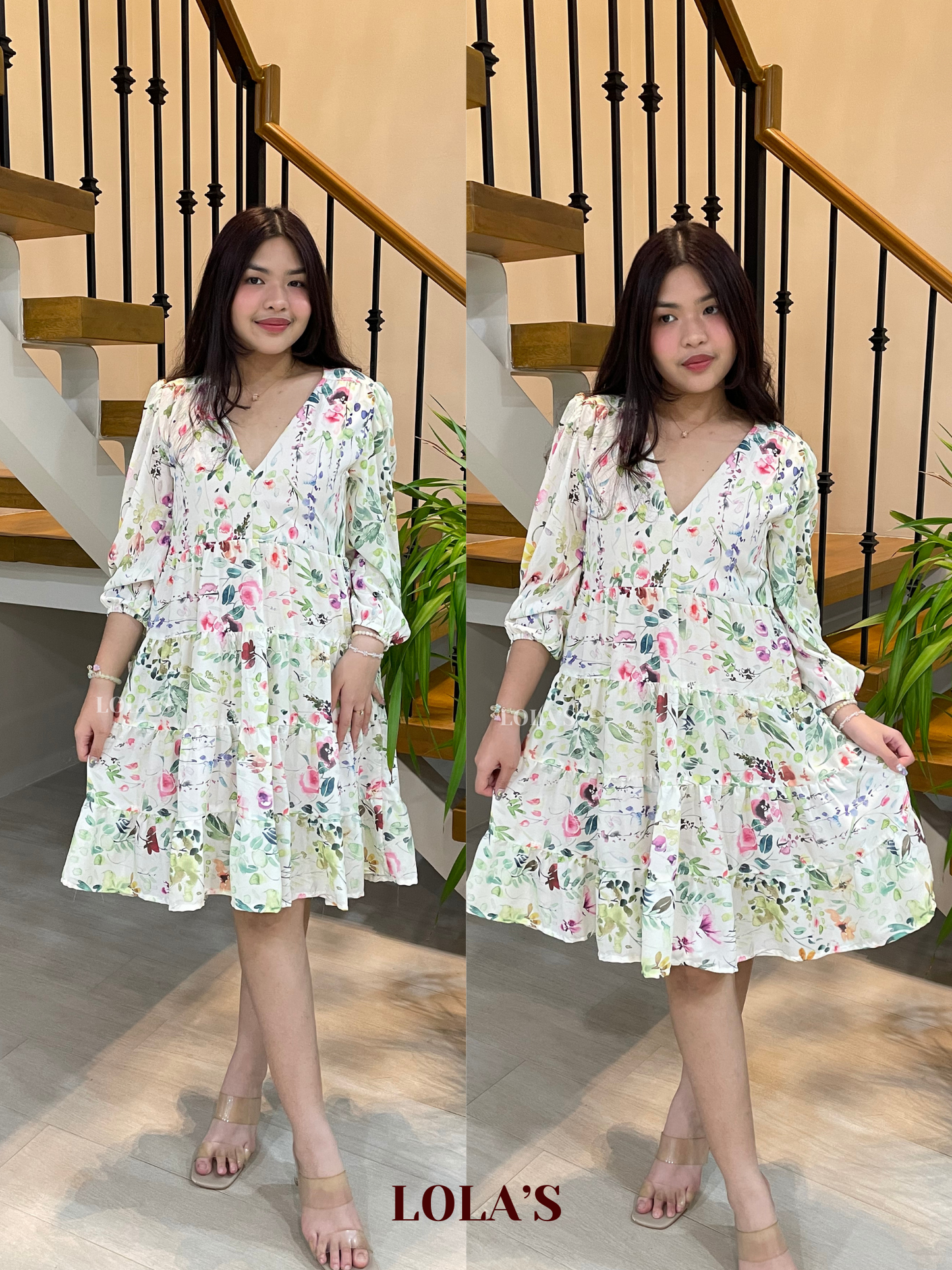 Diana Dress (Soft Blooms)