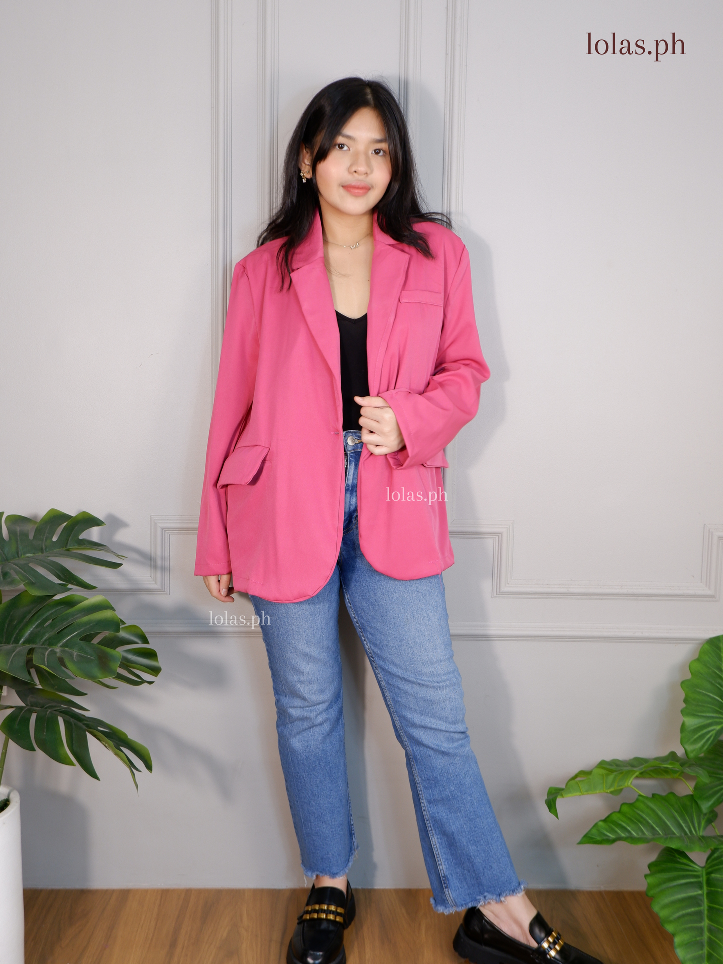 Rhys Oversized Blazer (Barbie Pink)