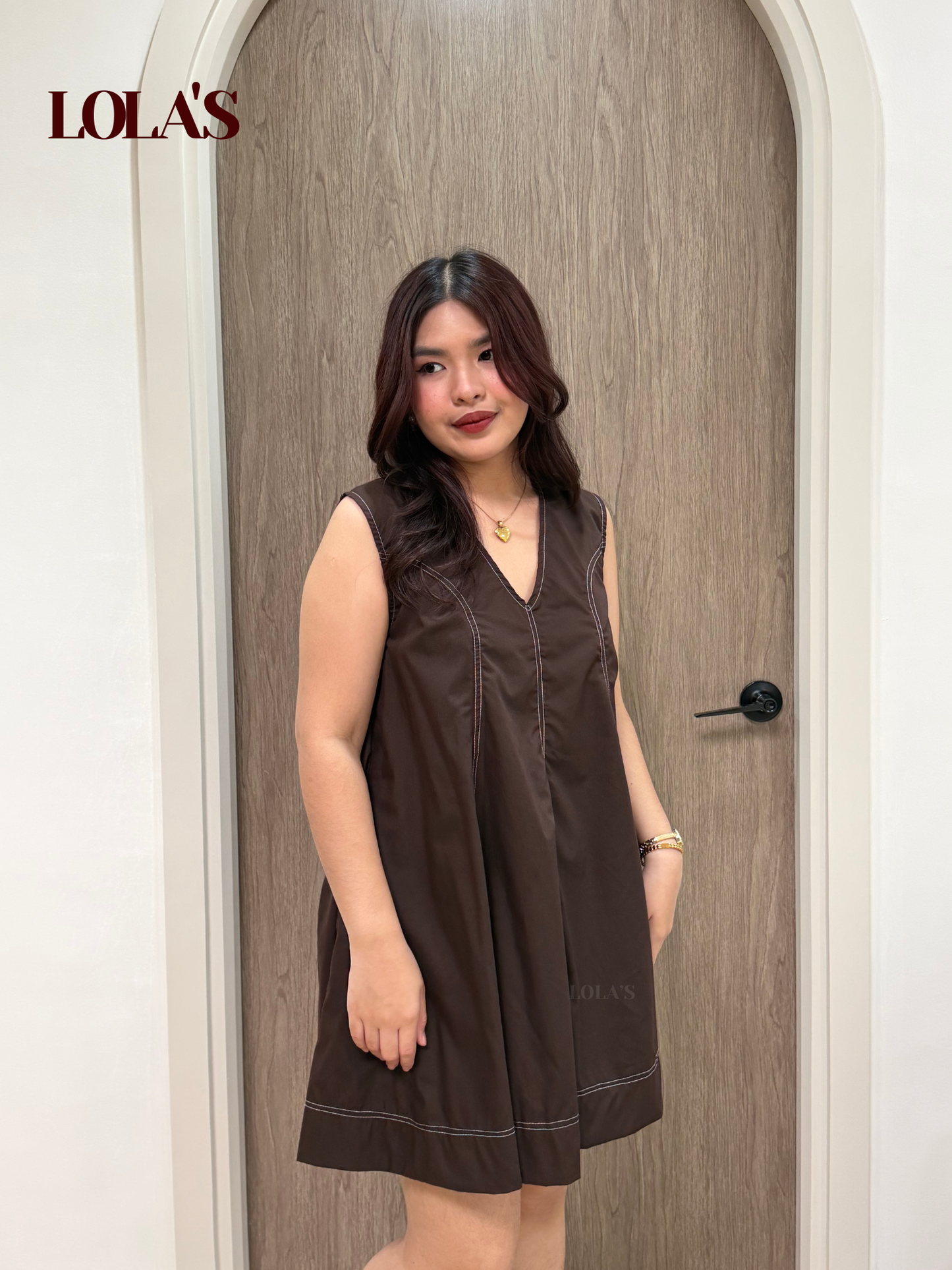 Victoria Dress (Chocolate)