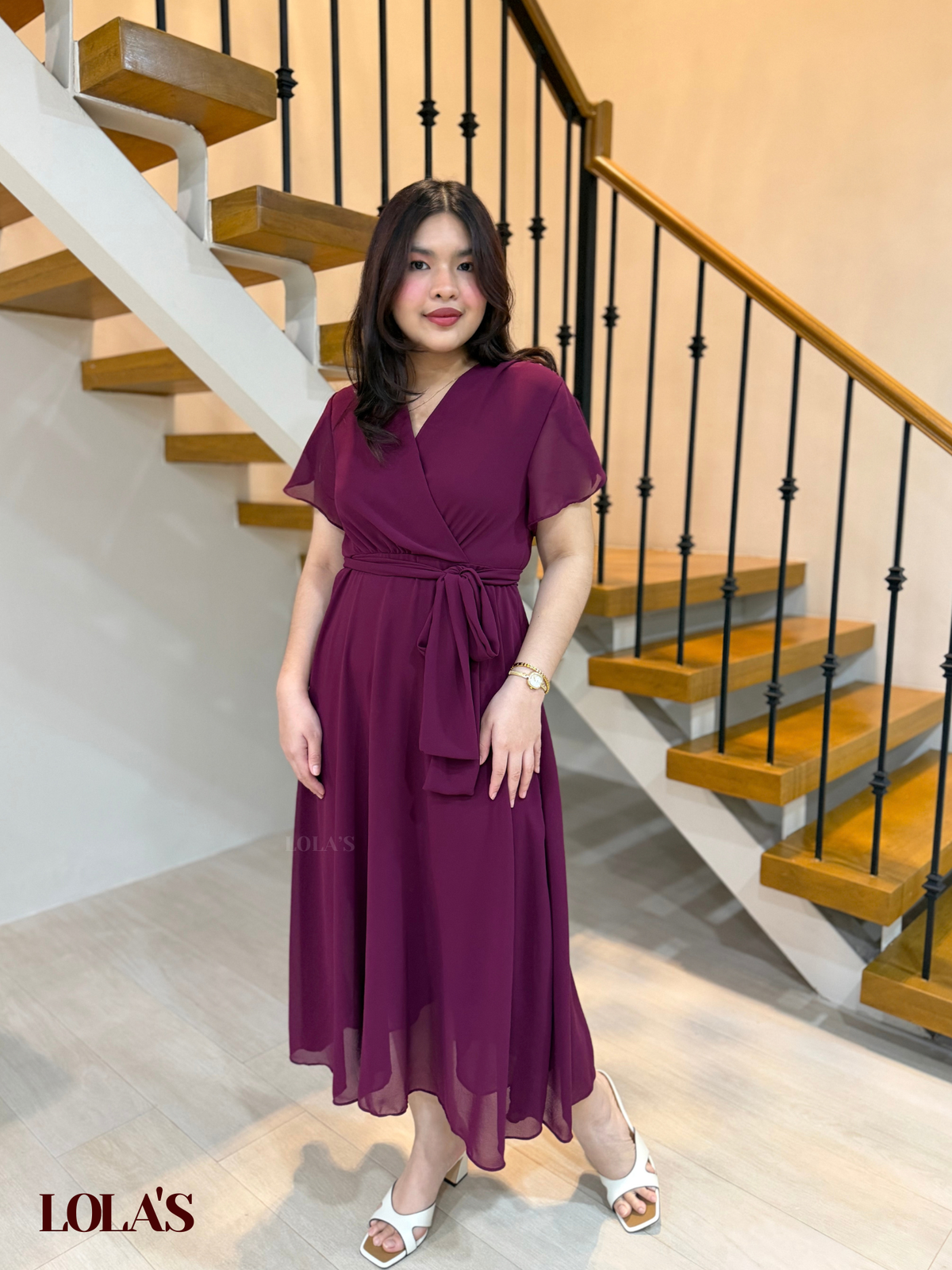 Glinda Dress (Burgundy)