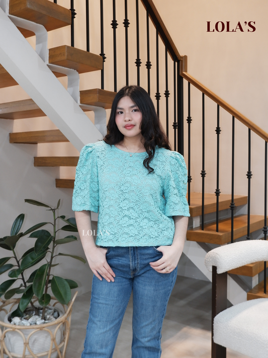 Vivian Top (Mint Lace)