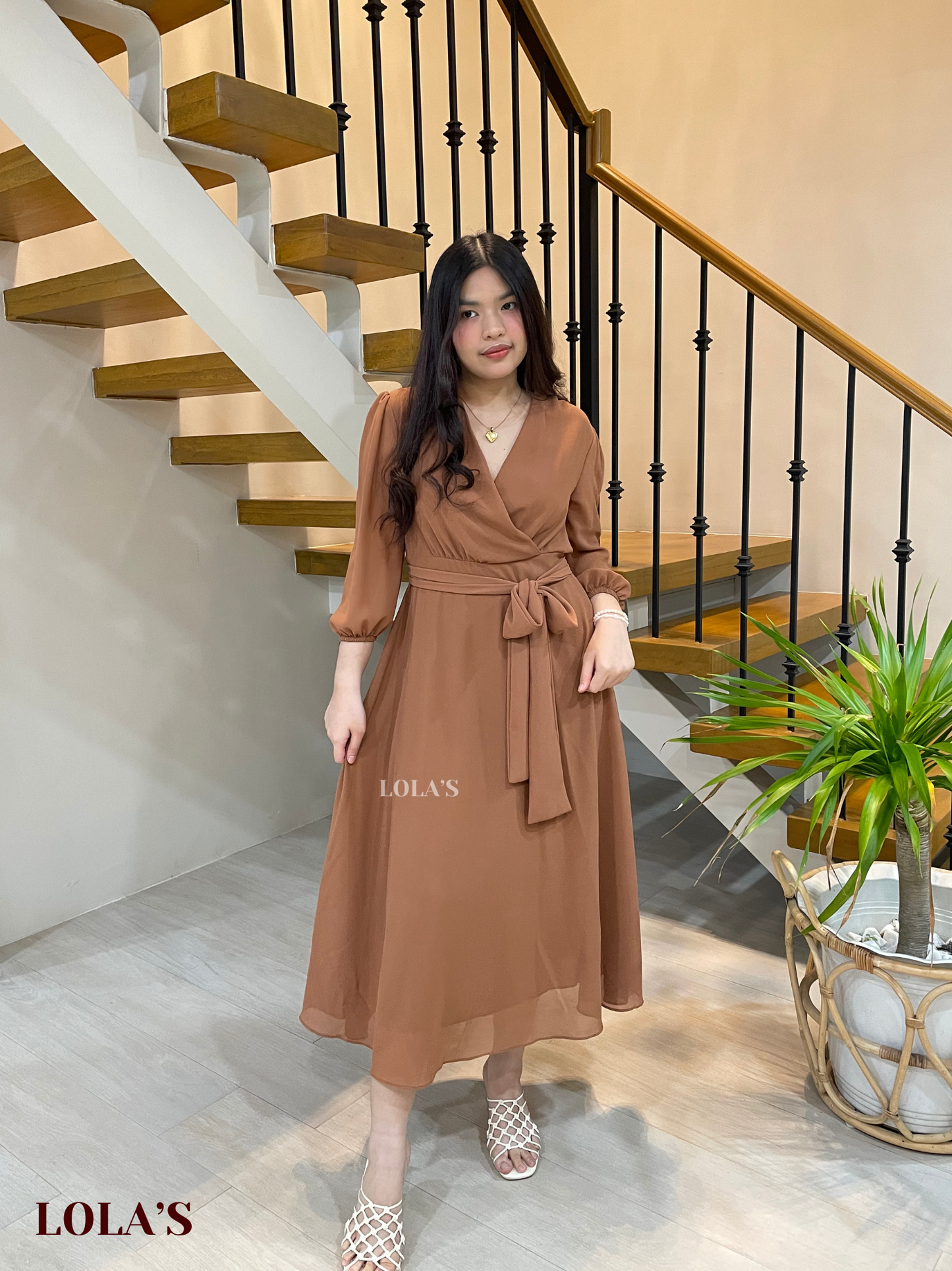 Paula Dress (Chestnut)