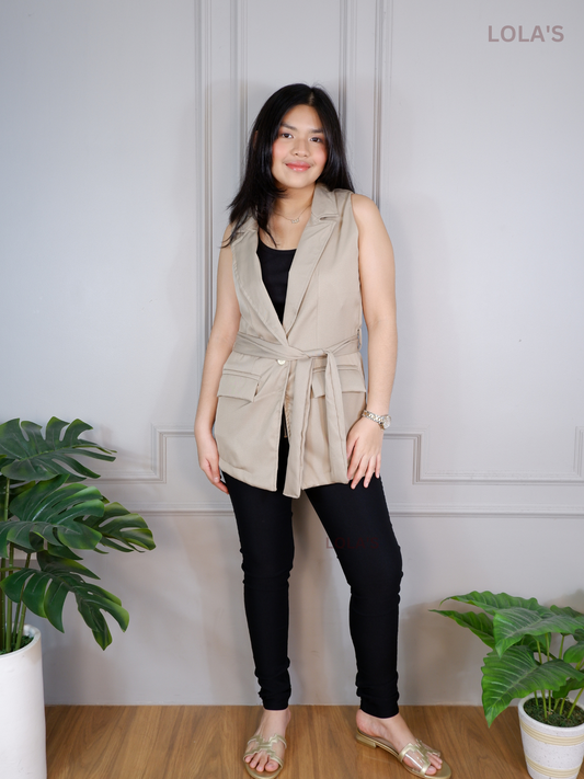 Carmilla Vest Blazer (Sand)