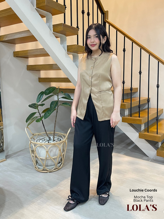 Louchie Coords MM (Mocha Top & Black Pants)