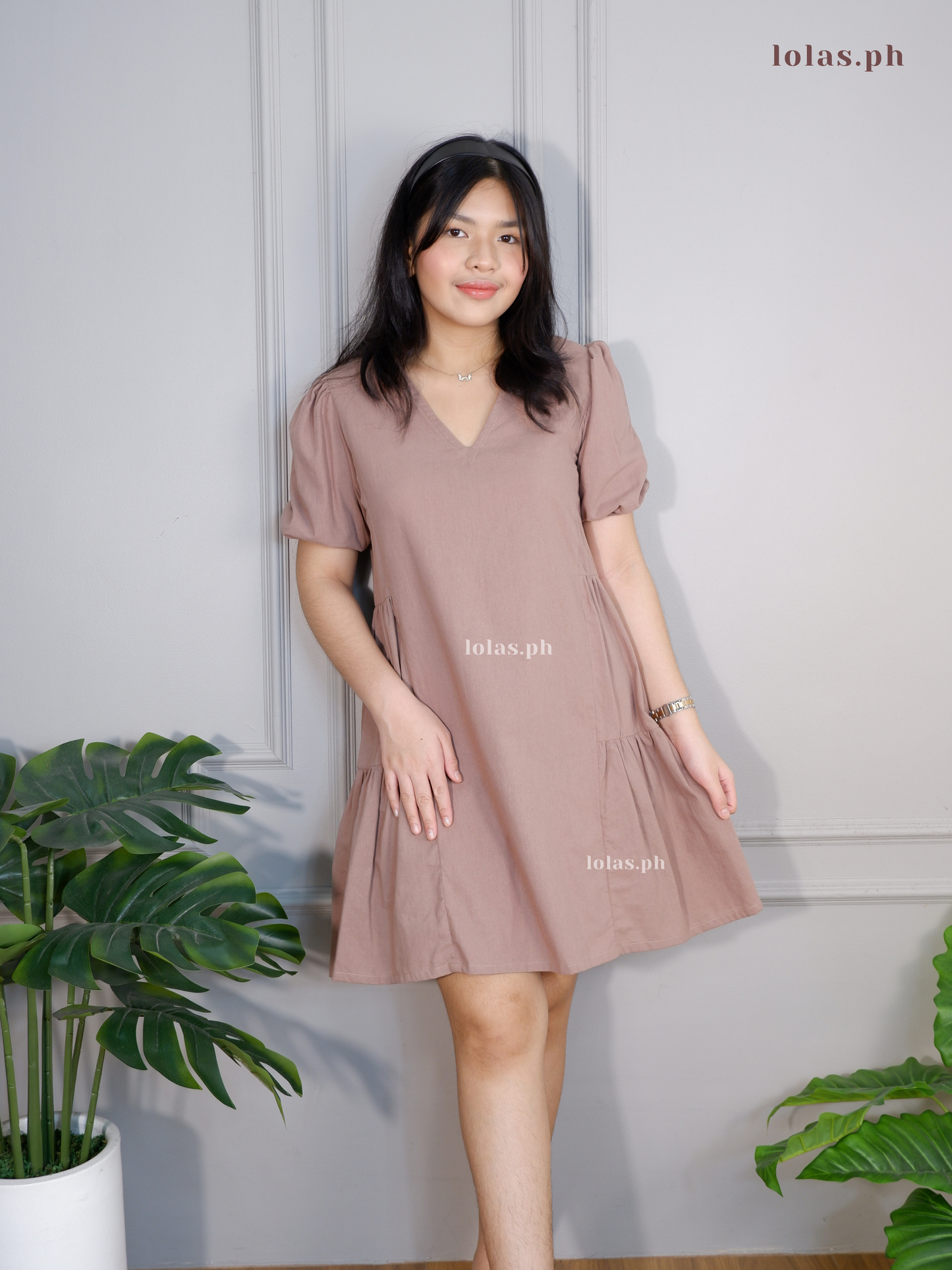 Jaegen Dress (Warm Taupe)