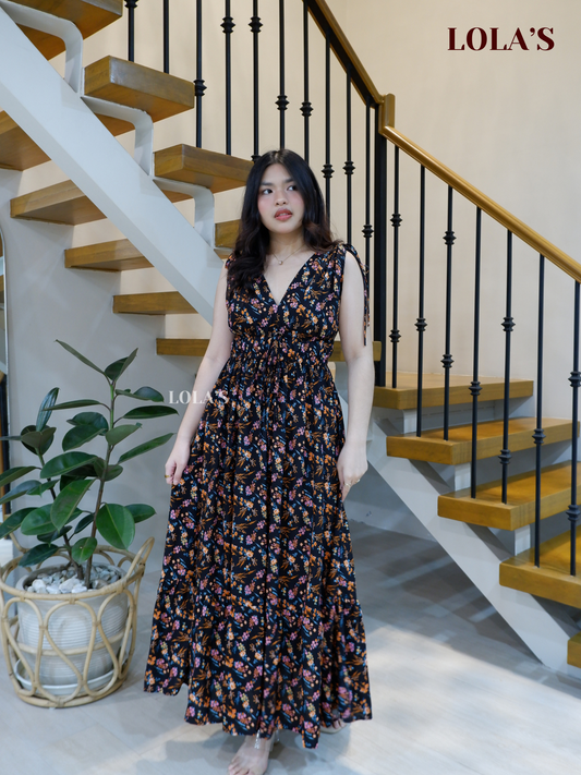 Adeline Dress (Cheerful Black)