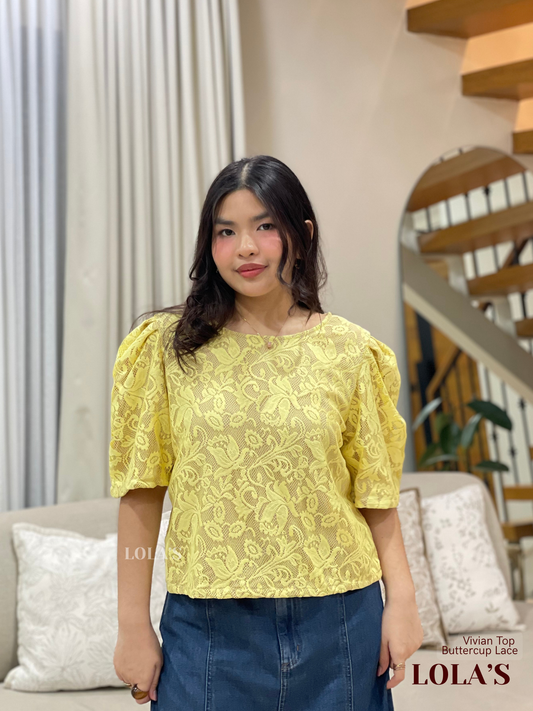 Vivian Top (Buttercup Lace)