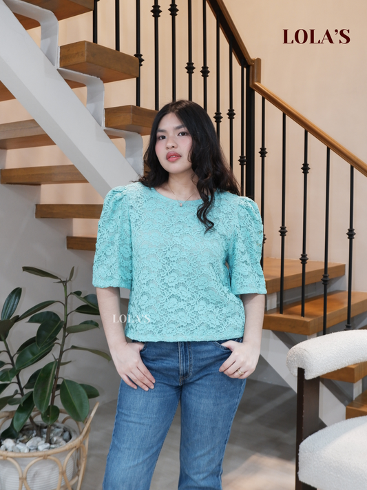 Vivian Top (Mint Lace)