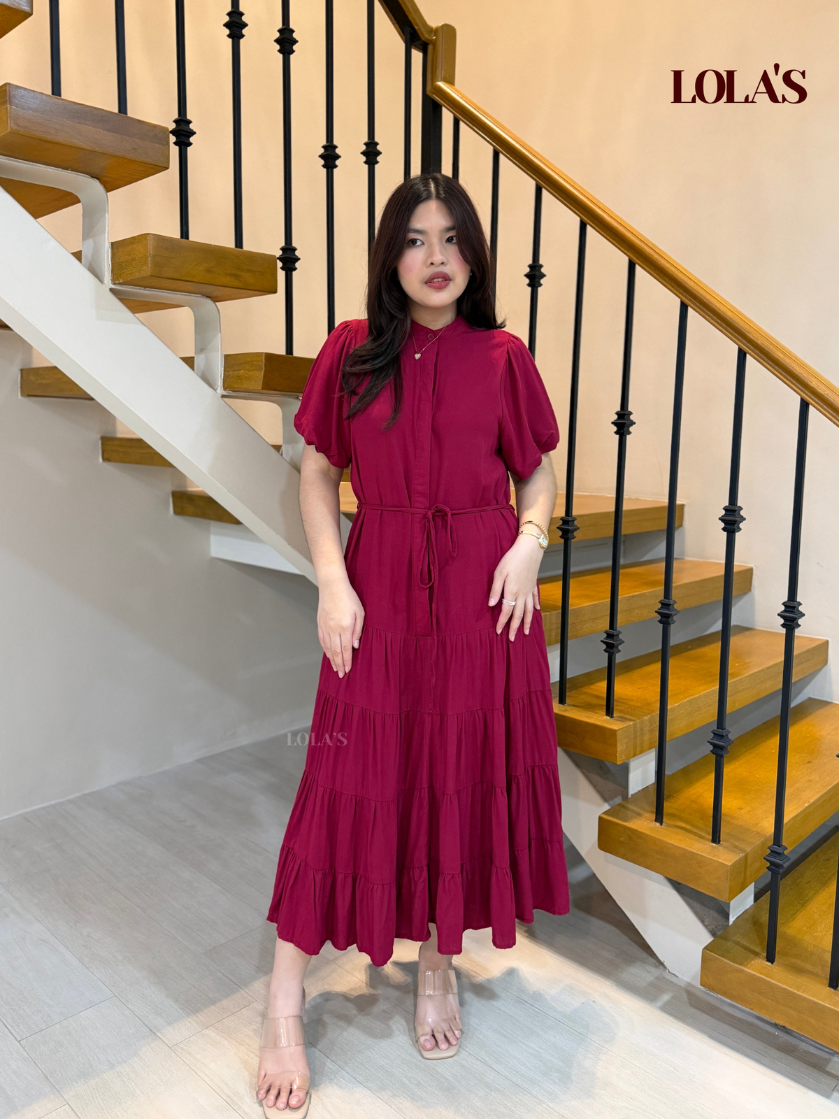 Martha Dress (Maroon)