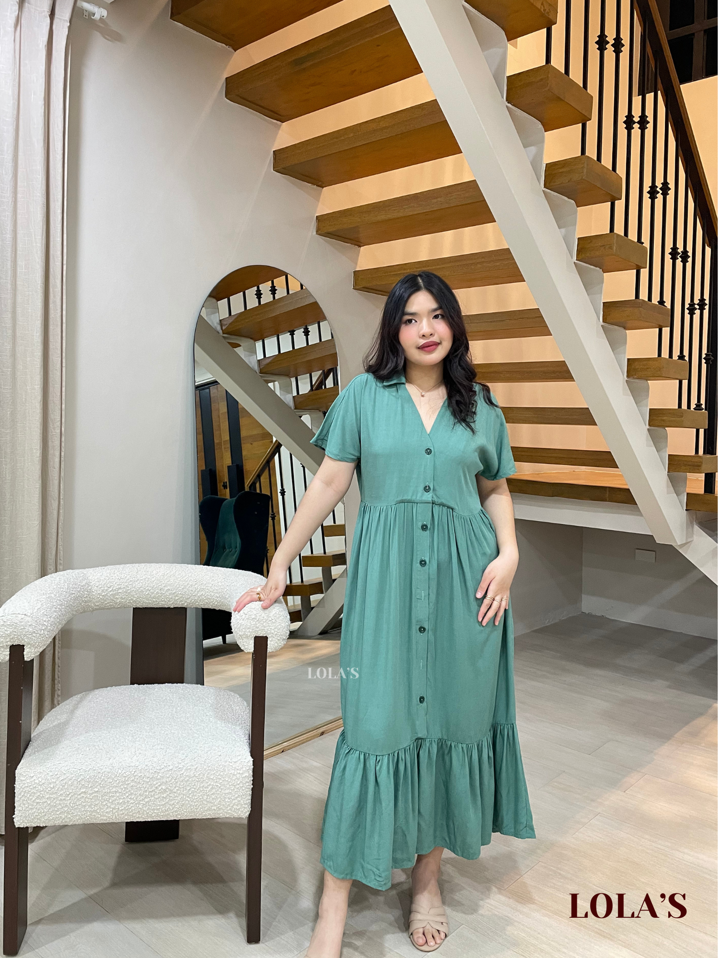 Regine Dress (Sage)