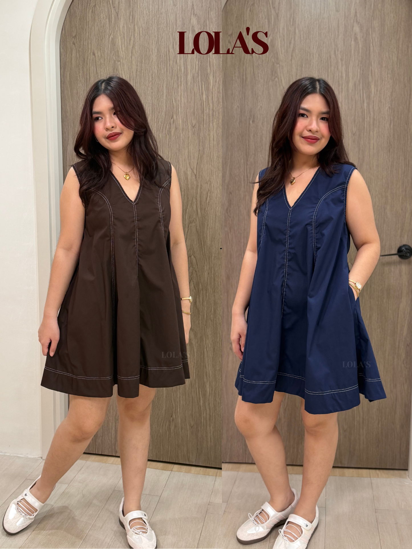 Victoria Dress (Navy Blue)