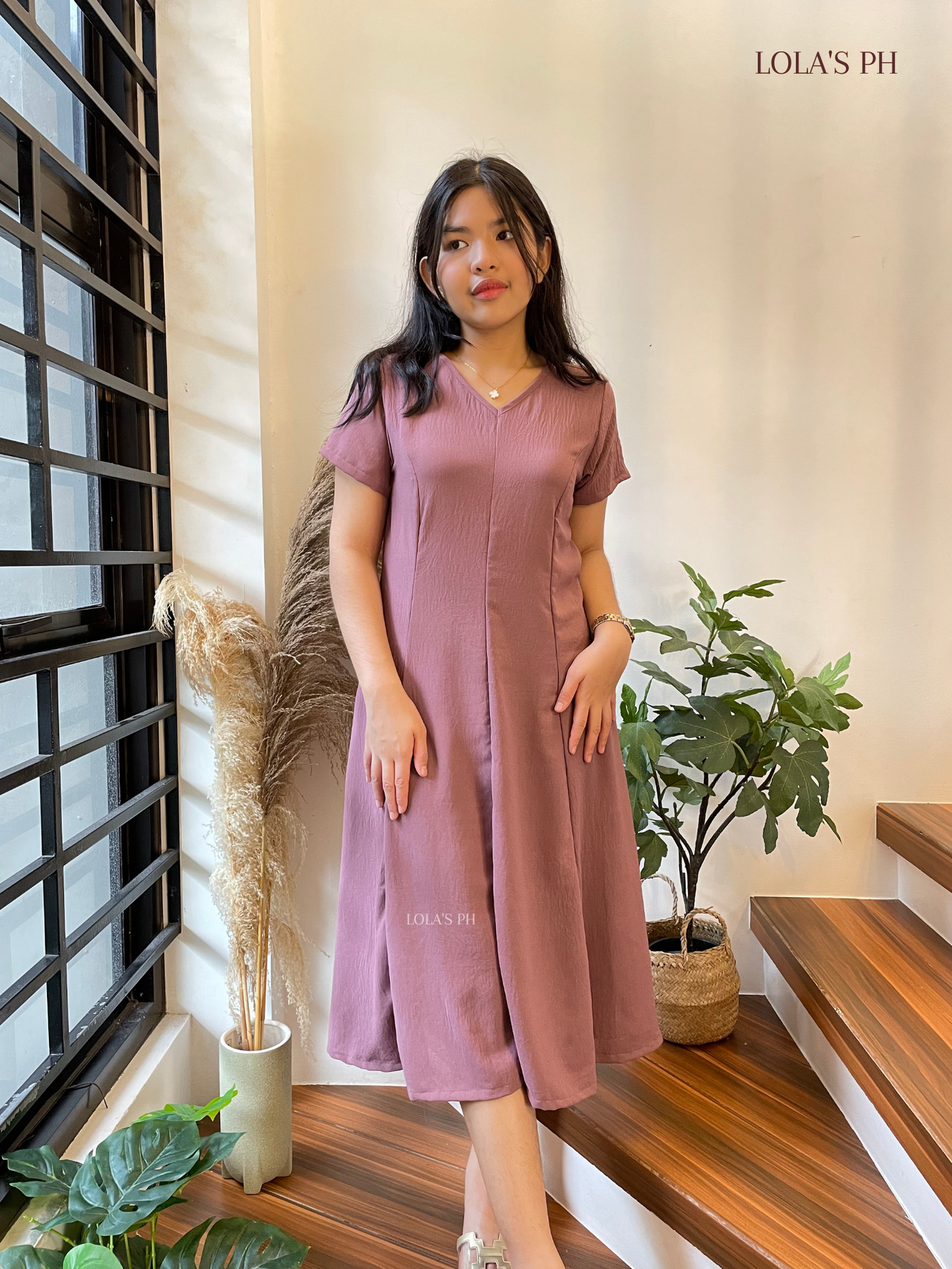 Reema Dress (Dusty Mauve)