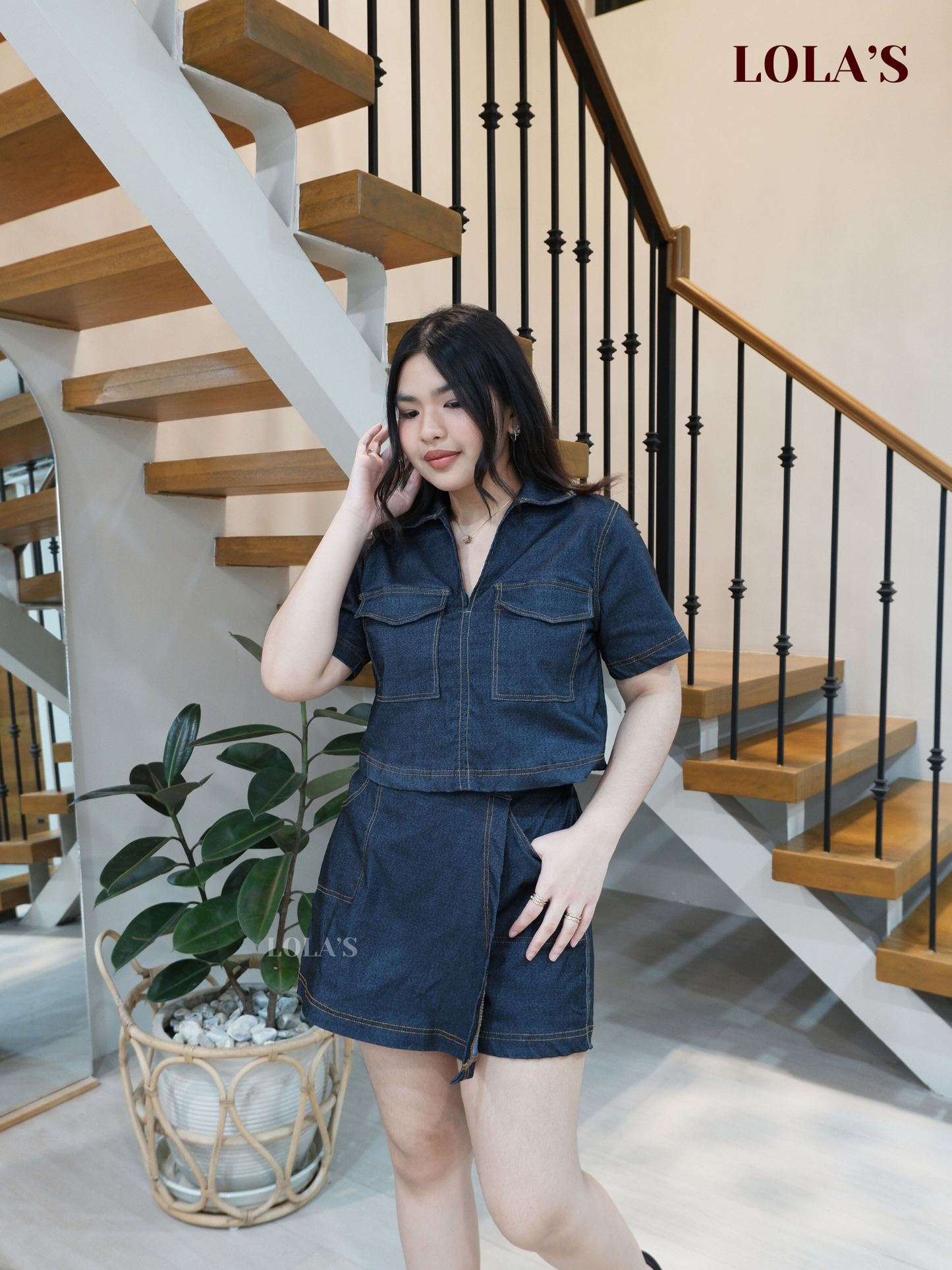 Emryn Coords (Dark Gray Denim)