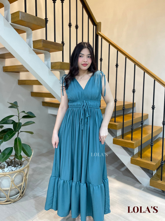 Adeline Dress (Hunter Green)