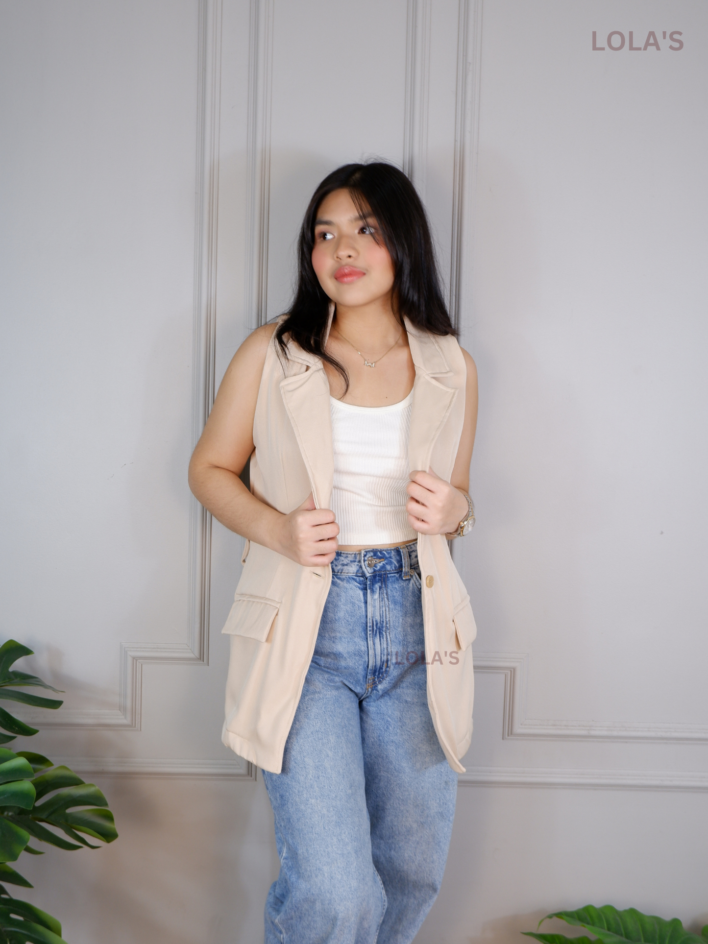 Carmilla Vest Blazer (Oat)