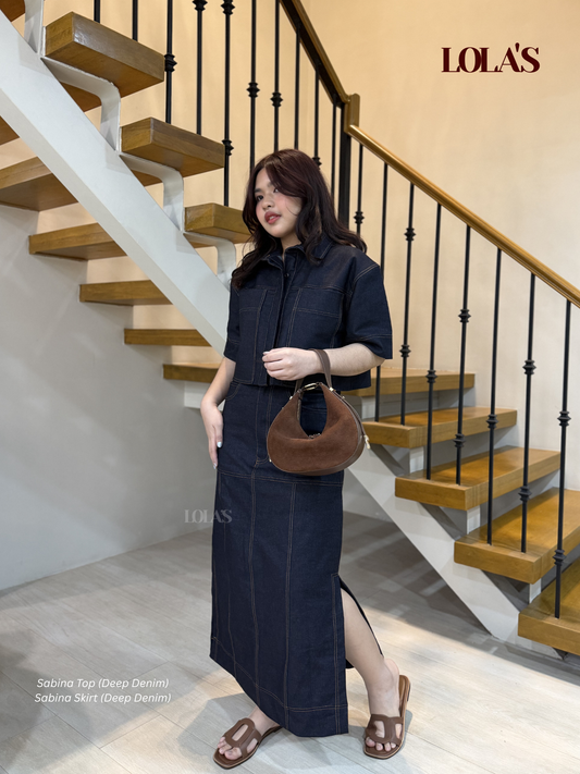 Sabina Top (Deep Denim)