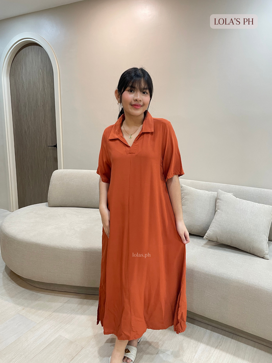 Camille Dress (Burnt Orange)