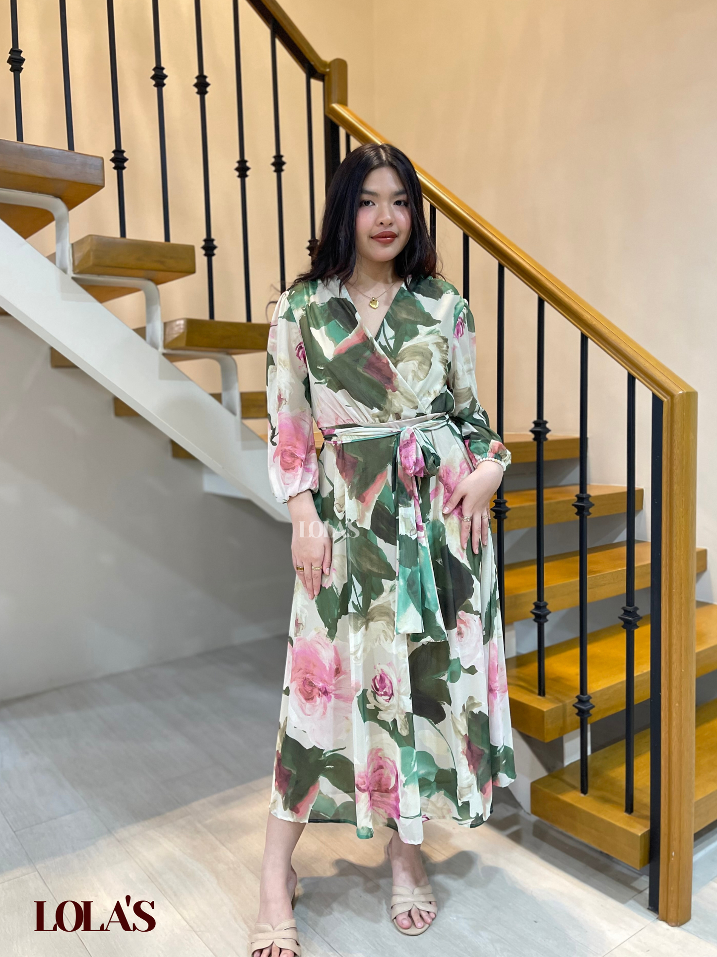 Paula Dress (Viridian Bloom)