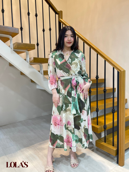 Paula Dress (Viridian Bloom)