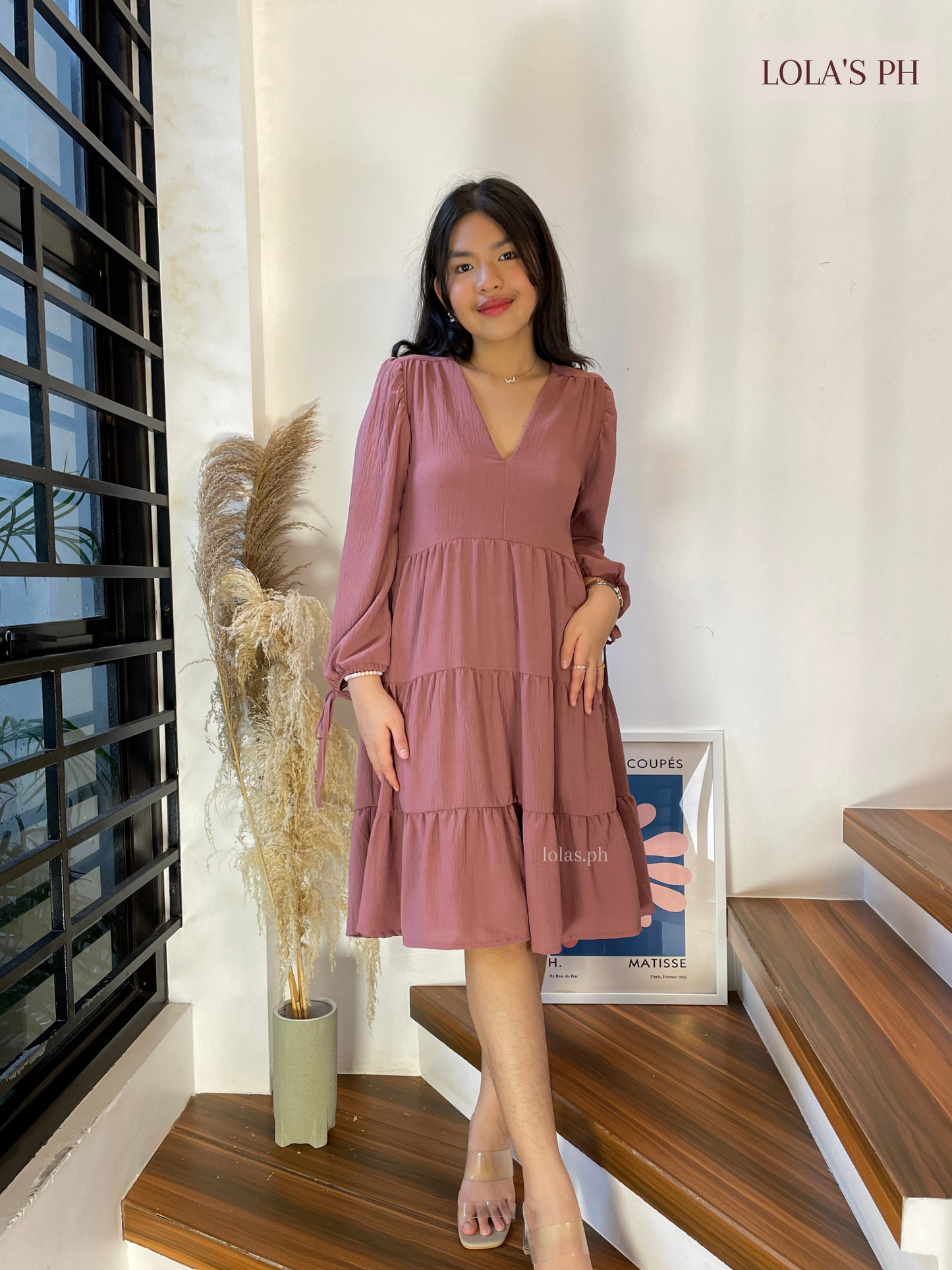 Claudia Dress (Dusty Rose)