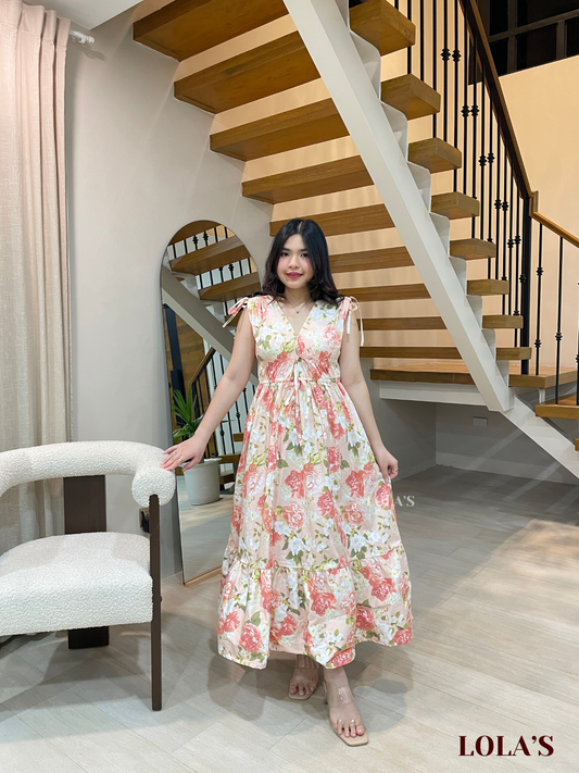 Adeline Dress (Peach Peony)