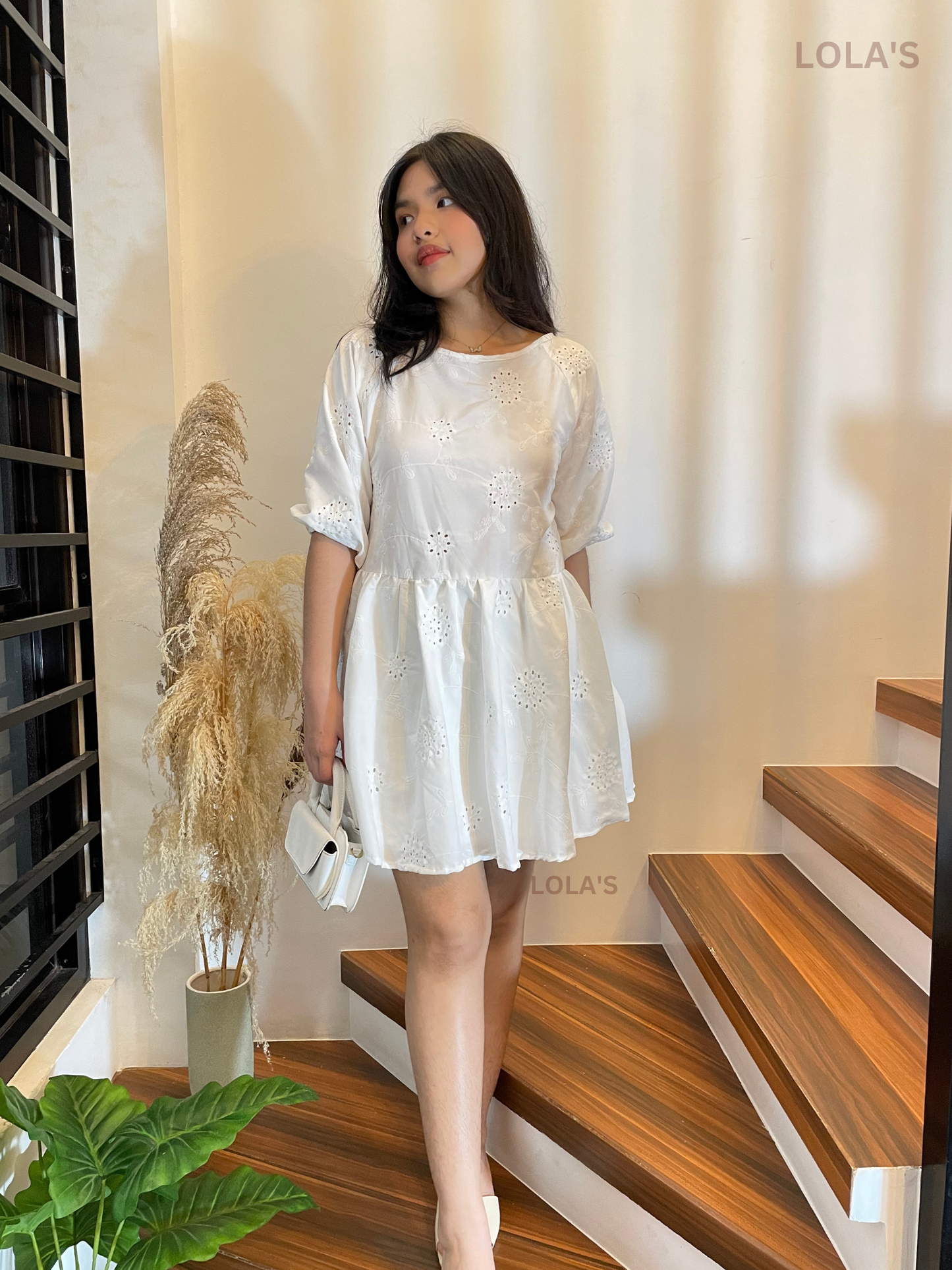 Andrea Dress (White Eyelet)